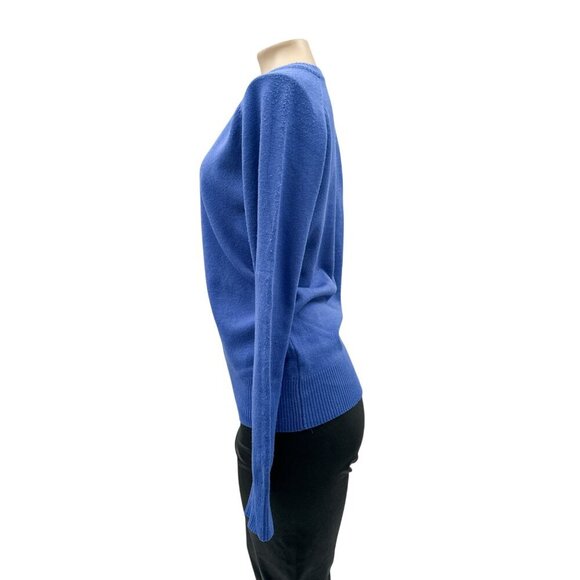 French Connection Sweater Babysoft Raglan Sleeve Pullover Crew Neck Blue Large - Picture 4 of 9